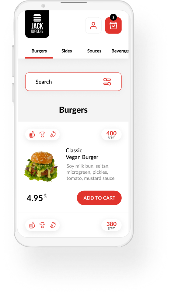 Food ordering website ready to accept online payments